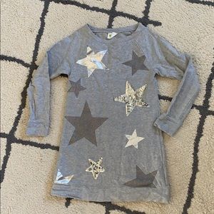 Crazy 8 sweatshirt Dress w/ sequin/metallic stars